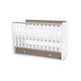 Bed DREAM NEW 60x120 white+coffee /mattress base - level 2/